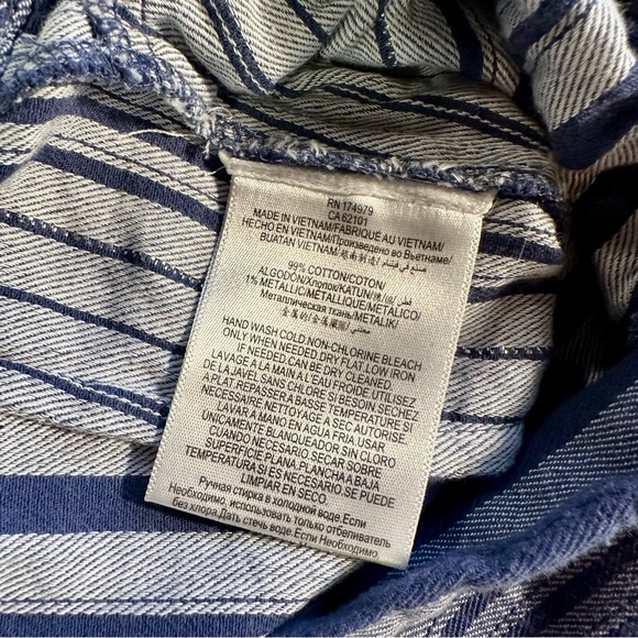 NWOT BCBGMaxAzria ‘Tonal Canyon Striped Zip Front Shift Dress’ in Chambray XXS - Picture 11 of 16